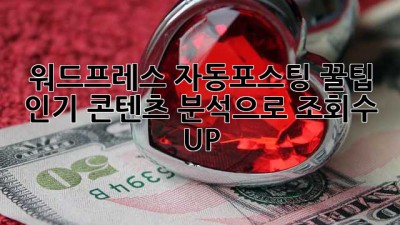 워드프레스 자동포스팅 꿀팁🍯: 인기 콘텐츠 분석으로 조회수 UP!